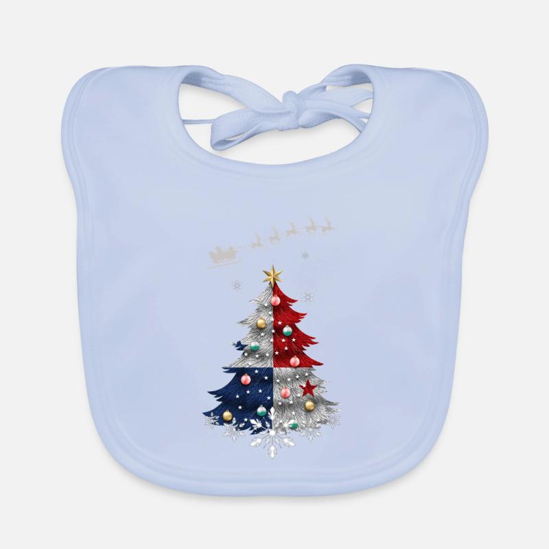 Sapin de Noël avec drapeau panaméen Bavoir bio Bébé