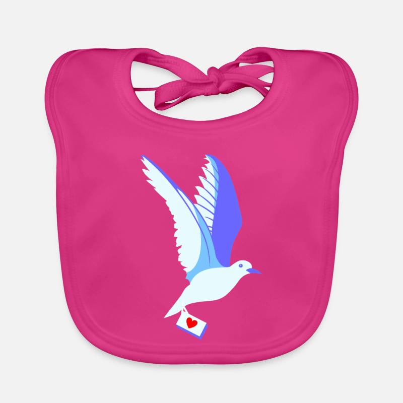pigeon - Bavoir bio Bébé - fuchsia