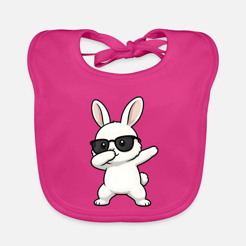Lapin à dabber Bavoir bio Bébé