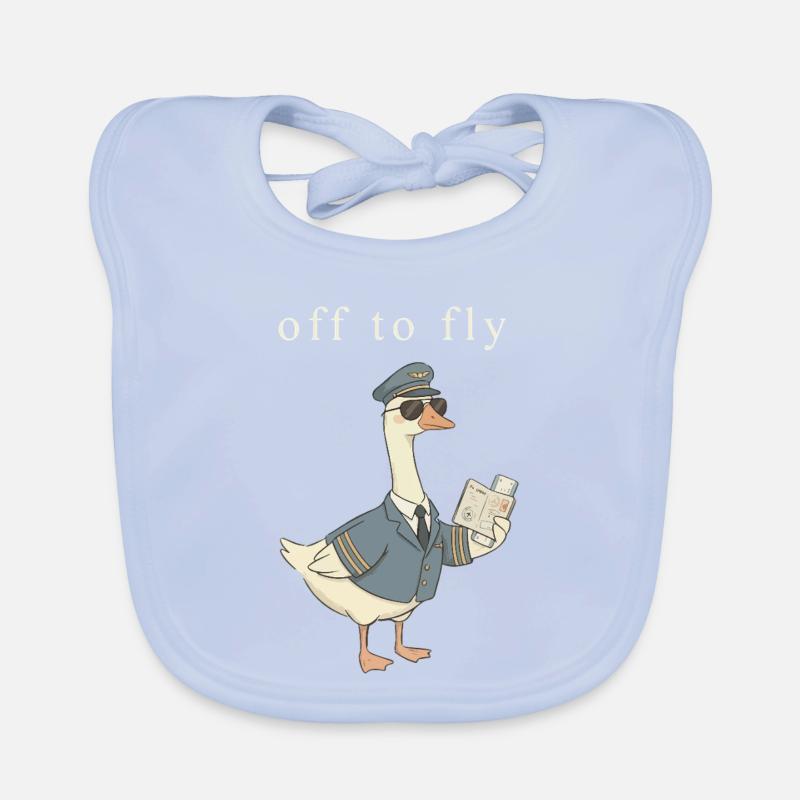 Duck pilot on take-off Organic Baby Bibs