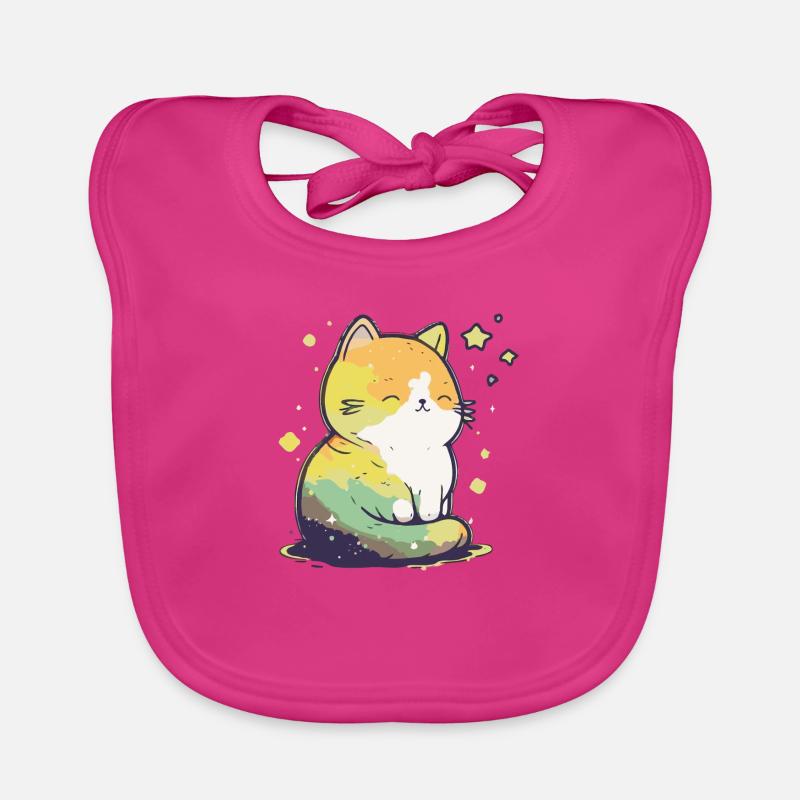 Comic Cute Kawaii Katze Sternchen Kitten Kätzchen Baby Bio-Lätzchen