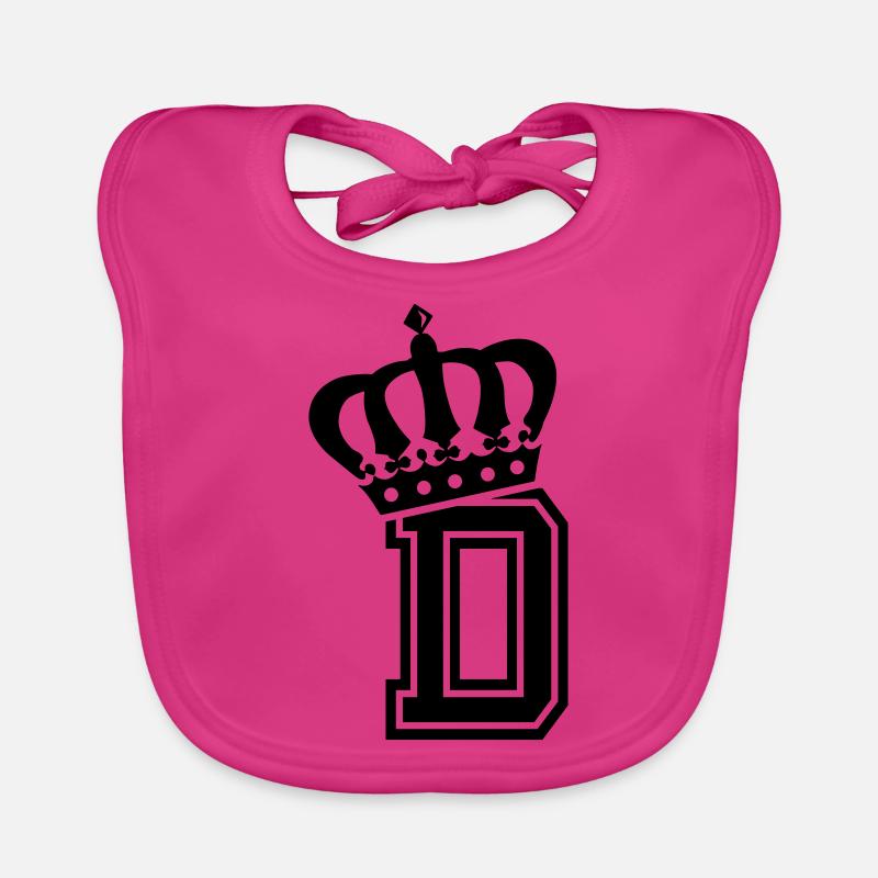 Letter D Organic Baby Bibs