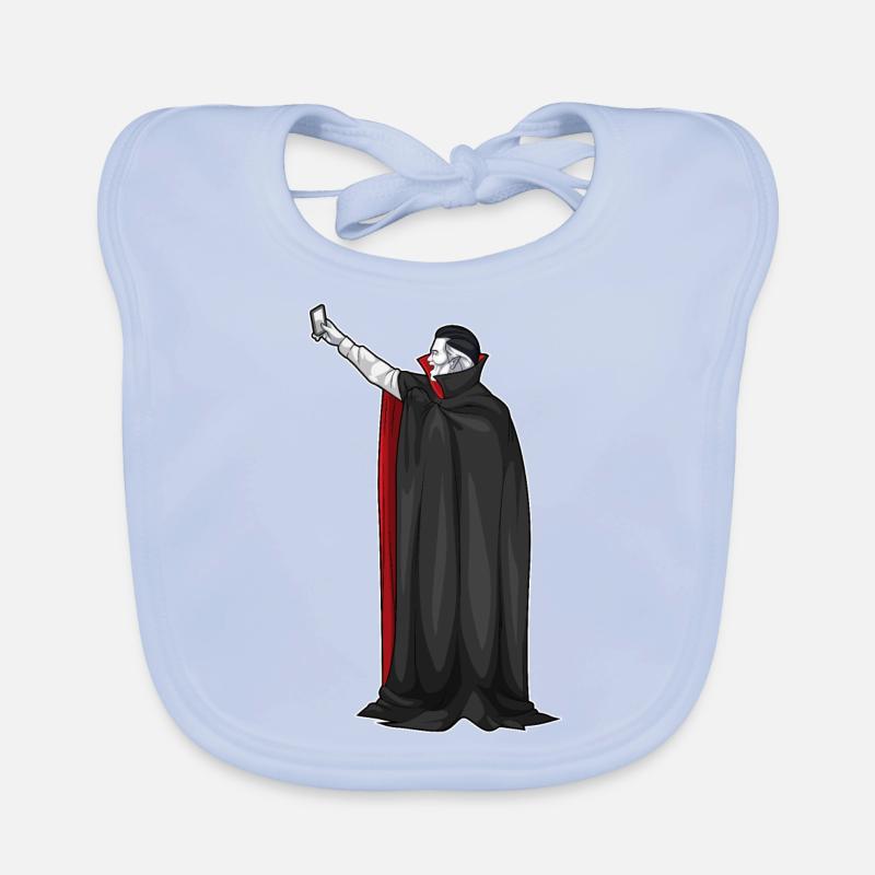 Vampire Halloween Selfie Organic Baby Bibs