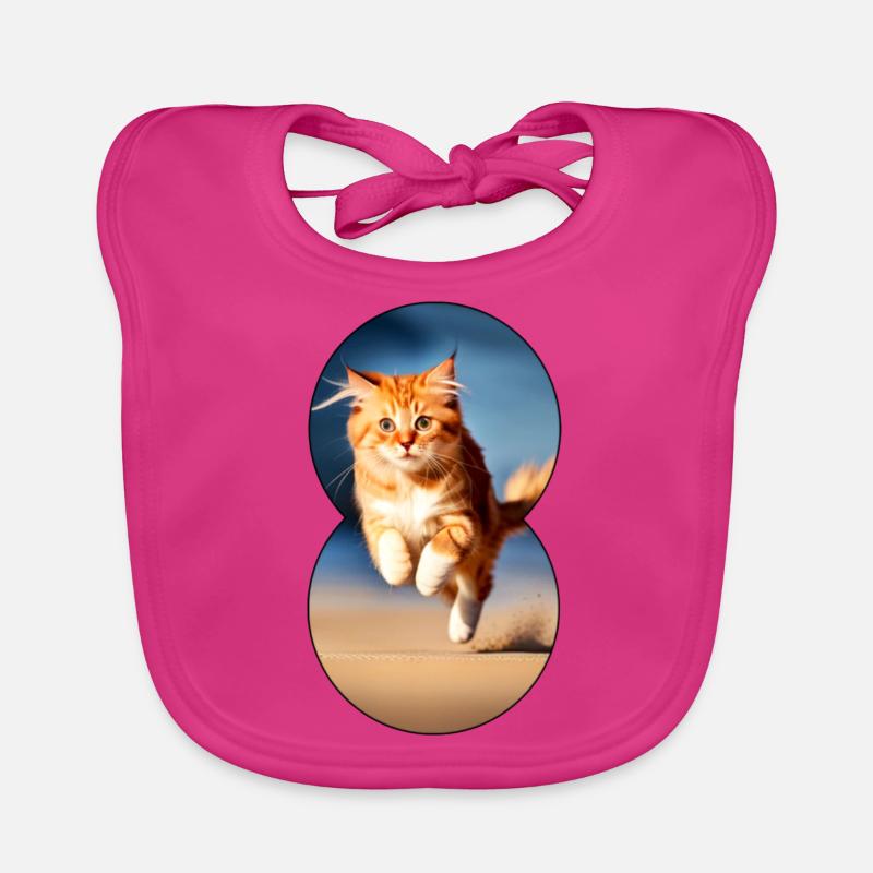Chat en cours d’exécution 7 Bavoir bio Bébé