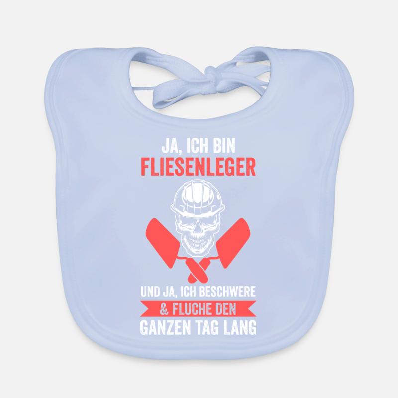Fliesenleger Beruf Bodenleger Geschenk Baby Bio-Lätzchen