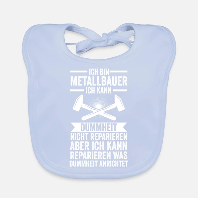 Metallbauer Beruf Metallbau Geschenk Baby Bio-Lätzchen