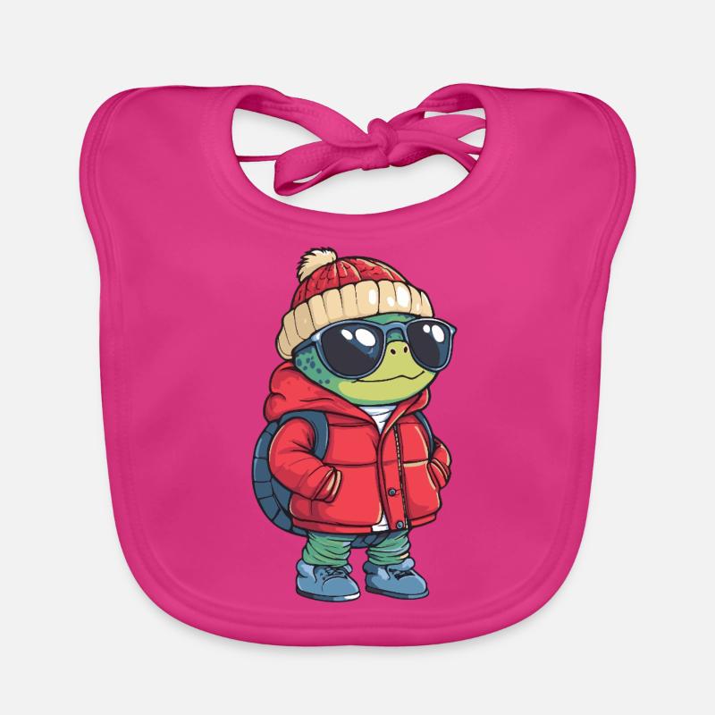 Schildkröte Cool Comic Baby Bio-Lätzchen