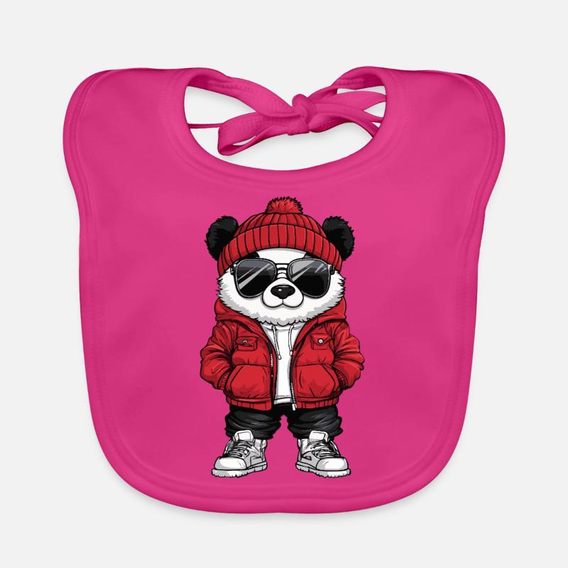 Bande dessinée cool panda Bavoir bio Bébé