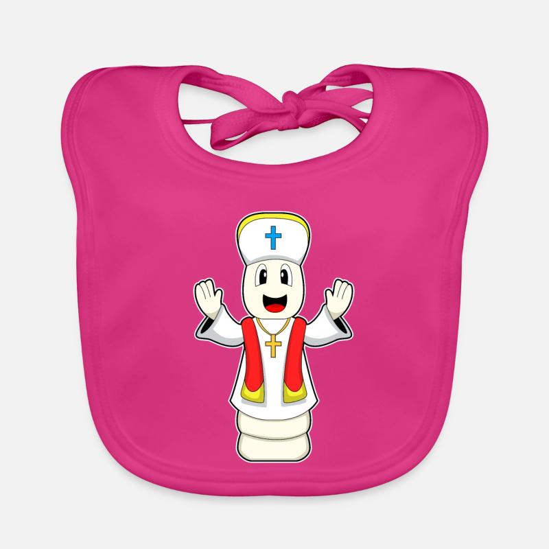 Chess Piece Bishop Chess Organic Baby Bibs