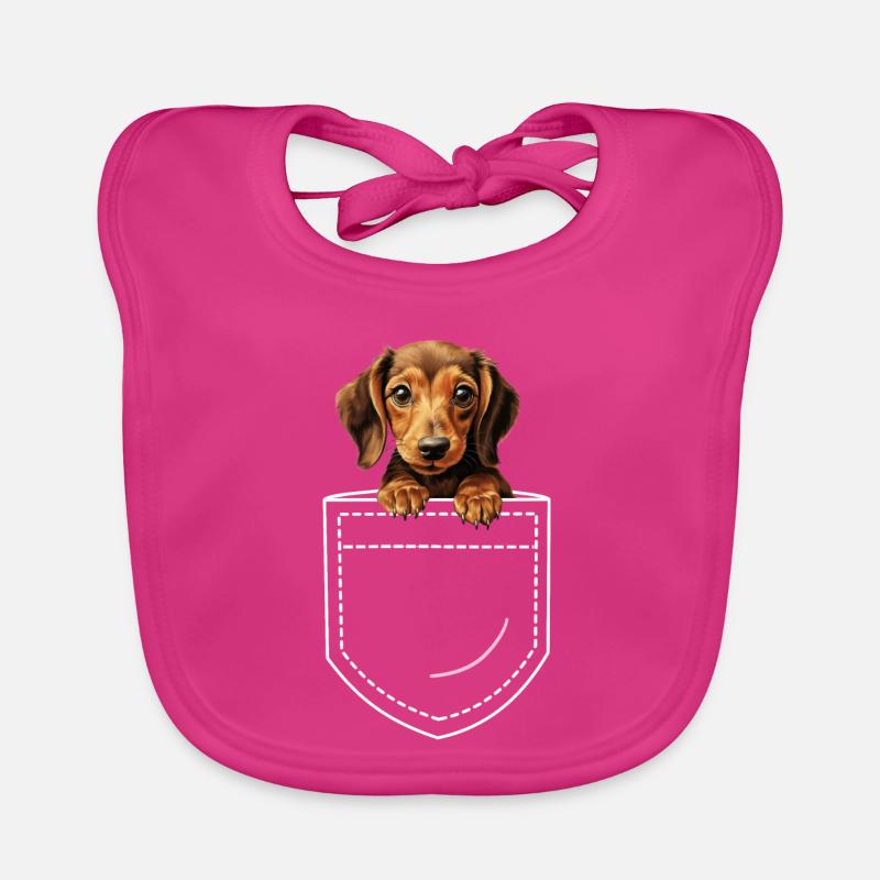 Chien Teckel Teckel Bavoir bio Bébé