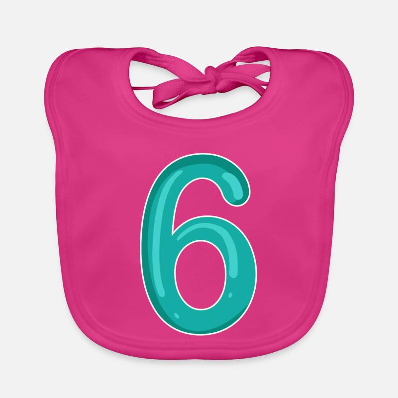Number 6 Number Organic Baby Bibs