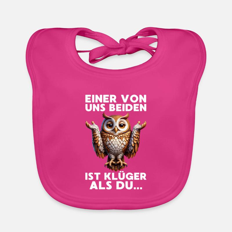 Einer von uns beiden ist klüger als du Grumpy Owl Baby Bio-Lätzchen