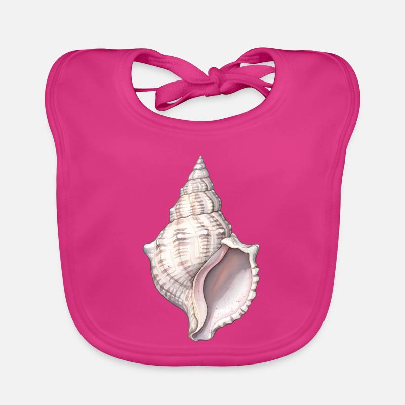 Sea Shell Spiral Organic Baby Bibs