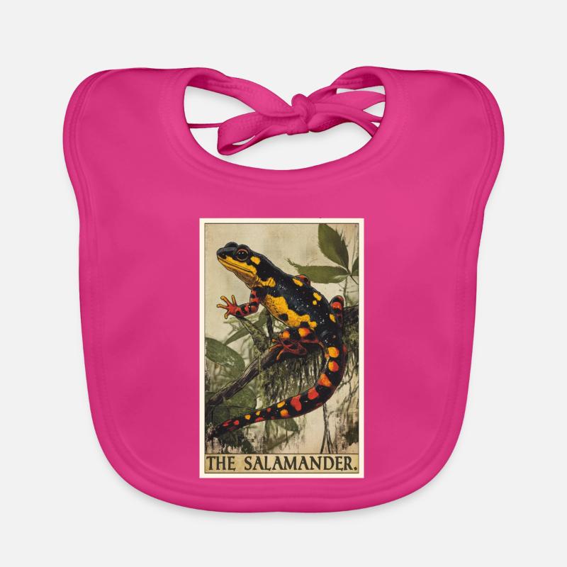 Salamandre de feu Salamandre - Bavoir bio Bébé - fuchsia