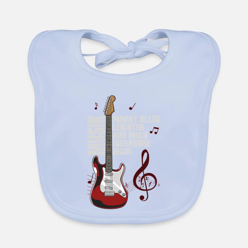 Music makes everything easier Organic Baby Bibs