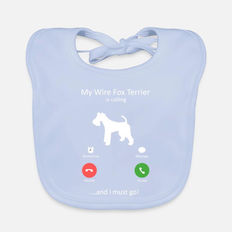 Wire Fox Terrier ruft Hundebesitzer-Design an Baby Bio-Lätzchen