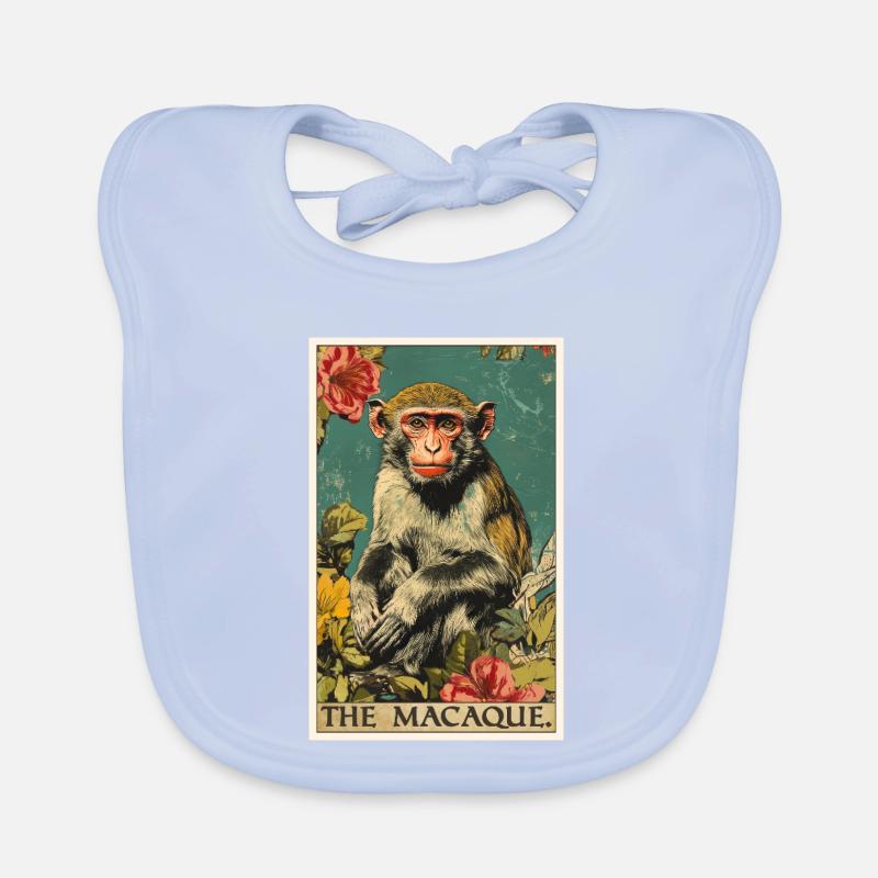 Macaque Macaque Bavoir bio Bébé