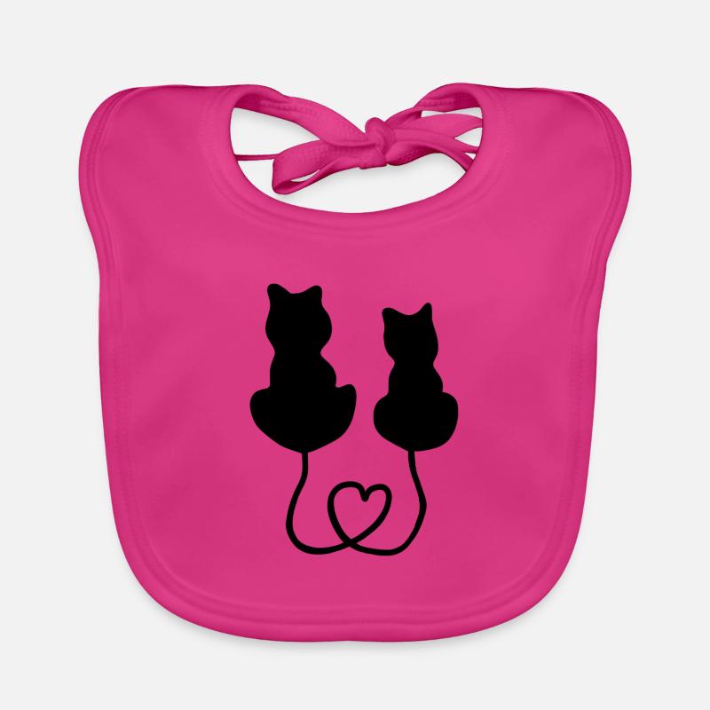Katze Herz Liebe Baby Bio-Lätzchen