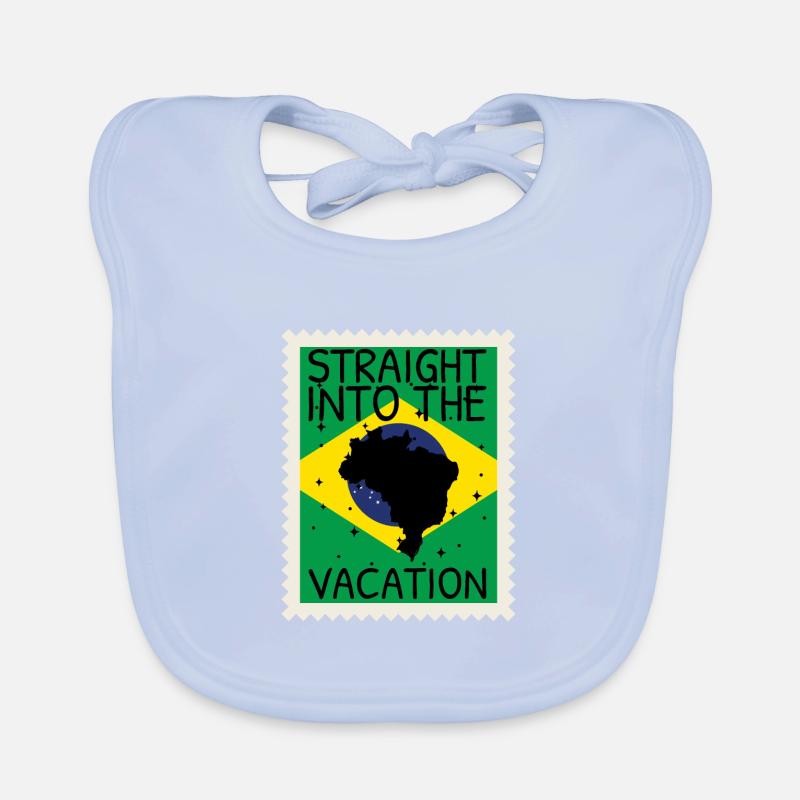 Drapeau du Brésil Drapeau de l’Amérique du Sud Bavoir bio Bébé