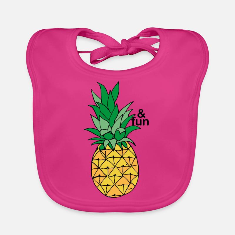 Pineapple & Fun Organic Baby Bibs