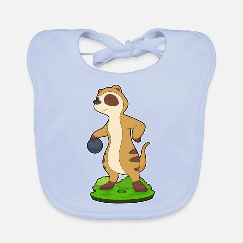 Erdmännchen Bowling Bowlingkugel Baby Bio-Lätzchen