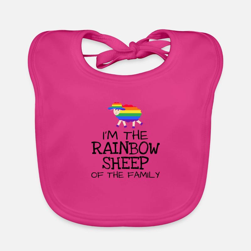 Rainbow sheep LGBT Spruch Geschenk Pride Rechte Baby Bio-Lätzchen