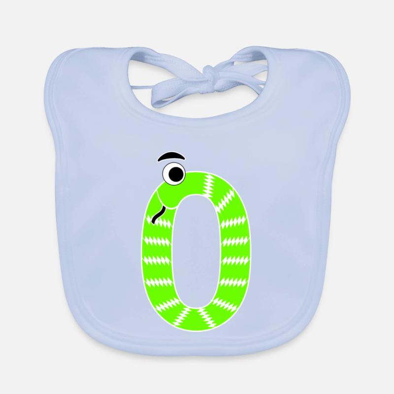 Numéro Zéro 0 Anniversaire Enfant Serpent Bavoir bio Bébé