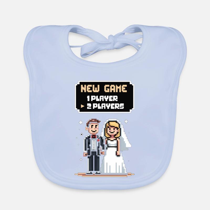 Der Tag nach der Hochzeit Ehemann und Ehefrau Humorspieler Baby Bio-Lätzchen
