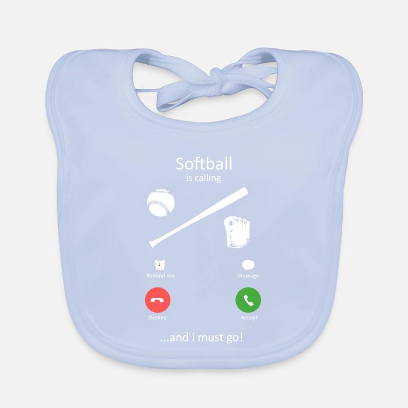 Softball ruft lustige eingehende Anrufe an Baby Bio-Lätzchen