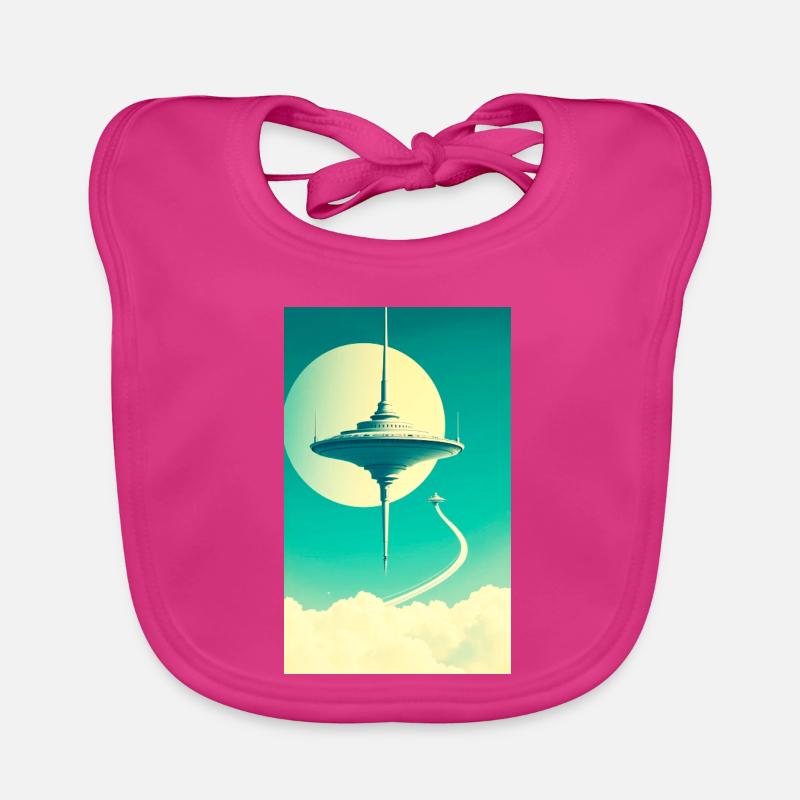 Cities Begin to Float Above the Clouds Organic Baby Bibs