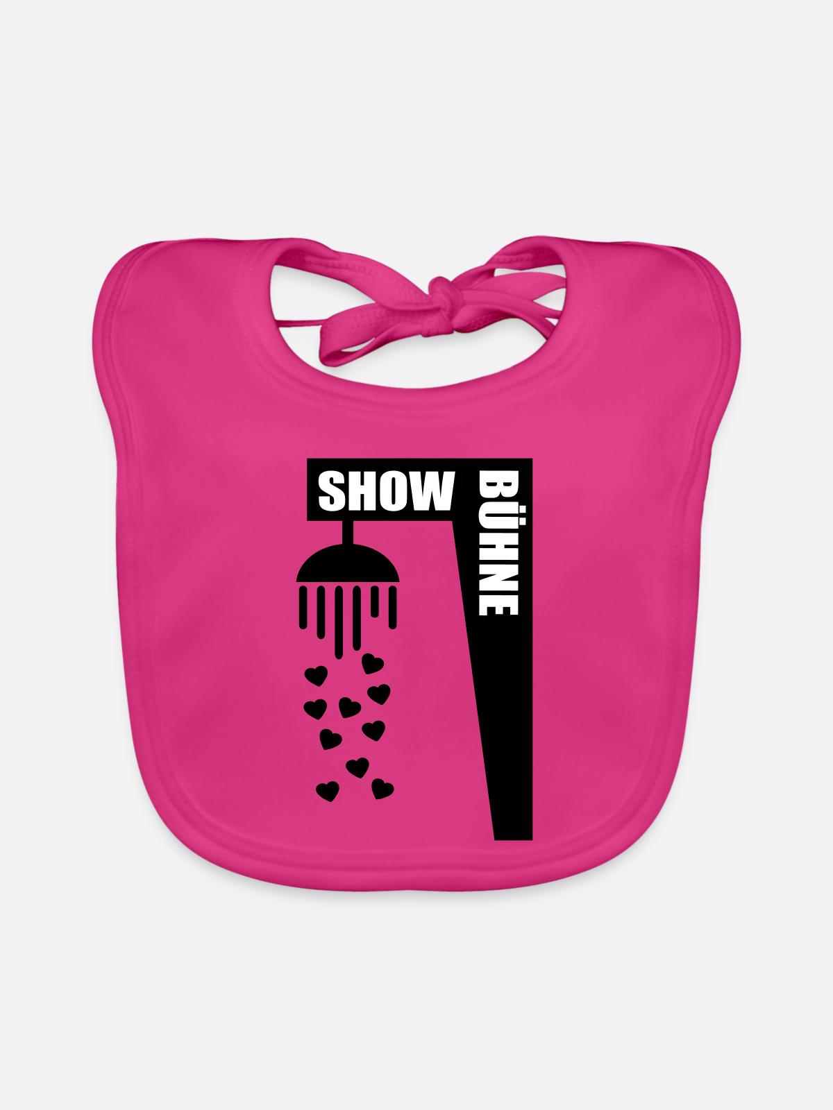 Chor Bühne Duschen - Baby Bio-Lätzchen - Fuchsia - Vorne