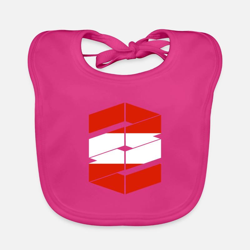 Austria Flag Austria Austrian Flag AT Organic Baby Bibs