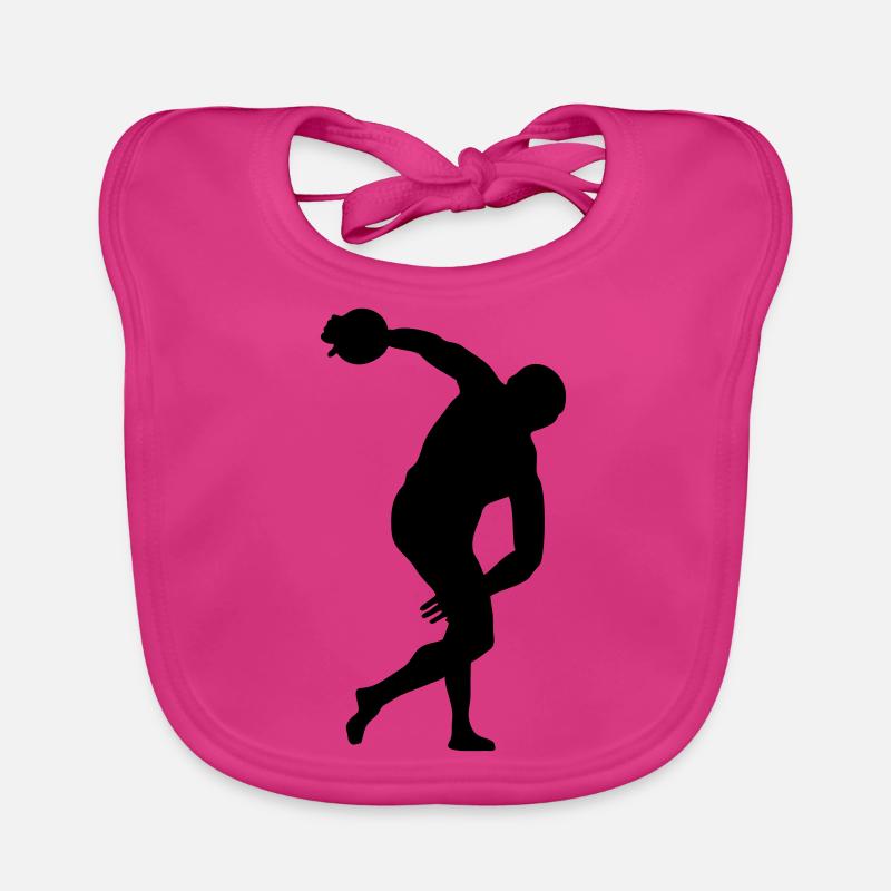 Diskuswurf discus throw Baby Bio-Lätzchen