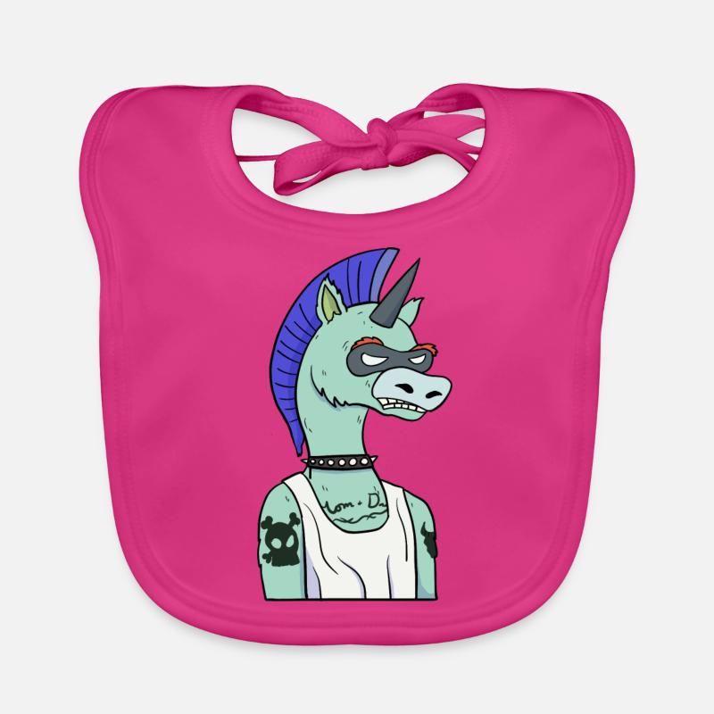 Badass Punk Licorne Einhorn Bavoir bio Bébé