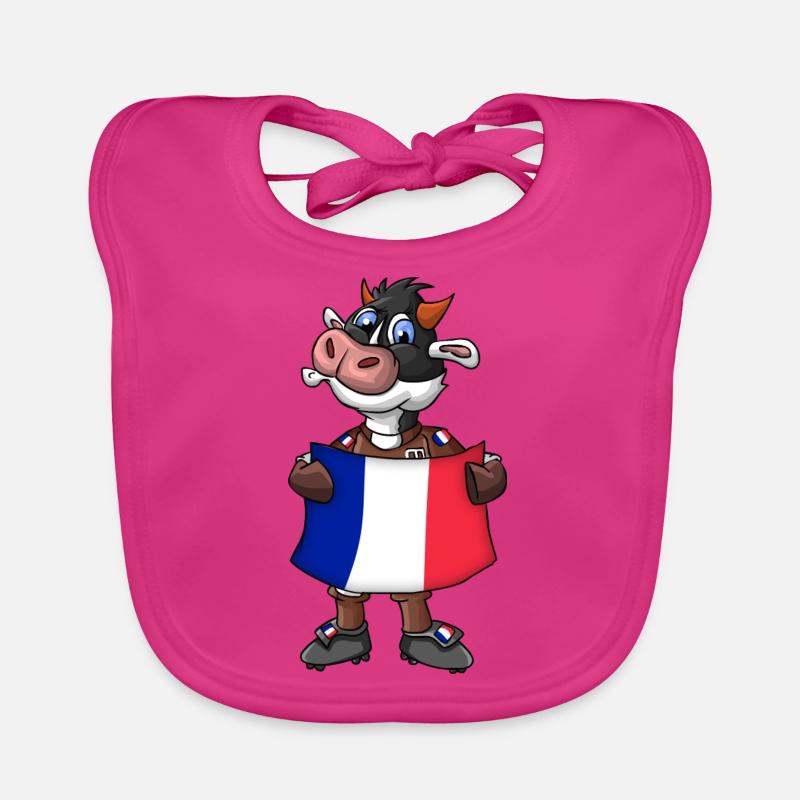 Frankreich Kuh Fan Baby Bio-Lätzchen