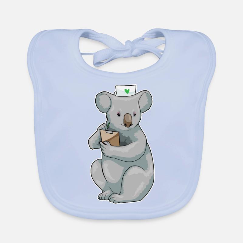 Koala Krankenschwester Notizblock Baby Bio-Lätzchen