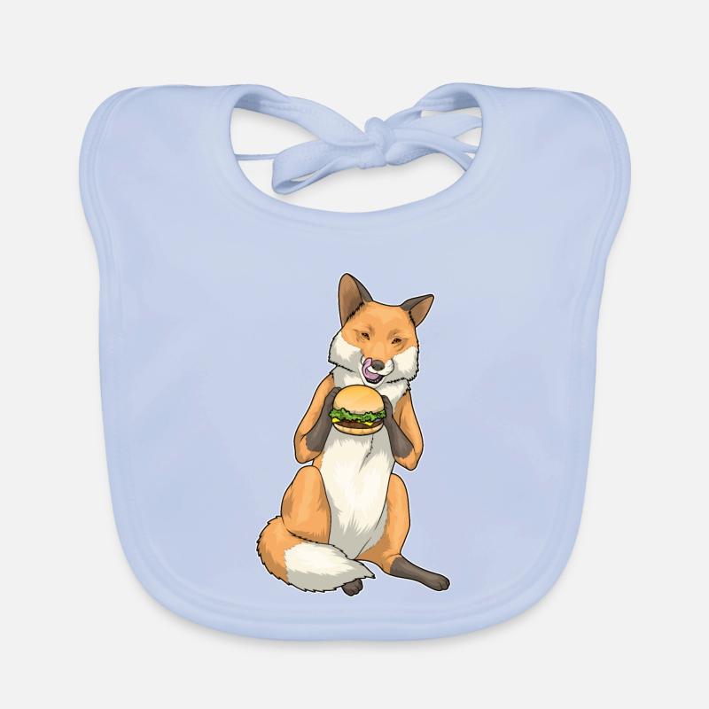 Fox Cheeseburger Organic Baby Bibs