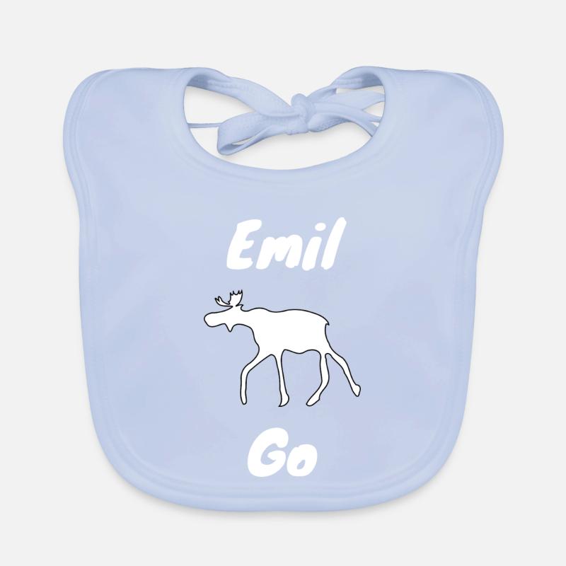 Emil l’élan avec Bavoir bio Bébé