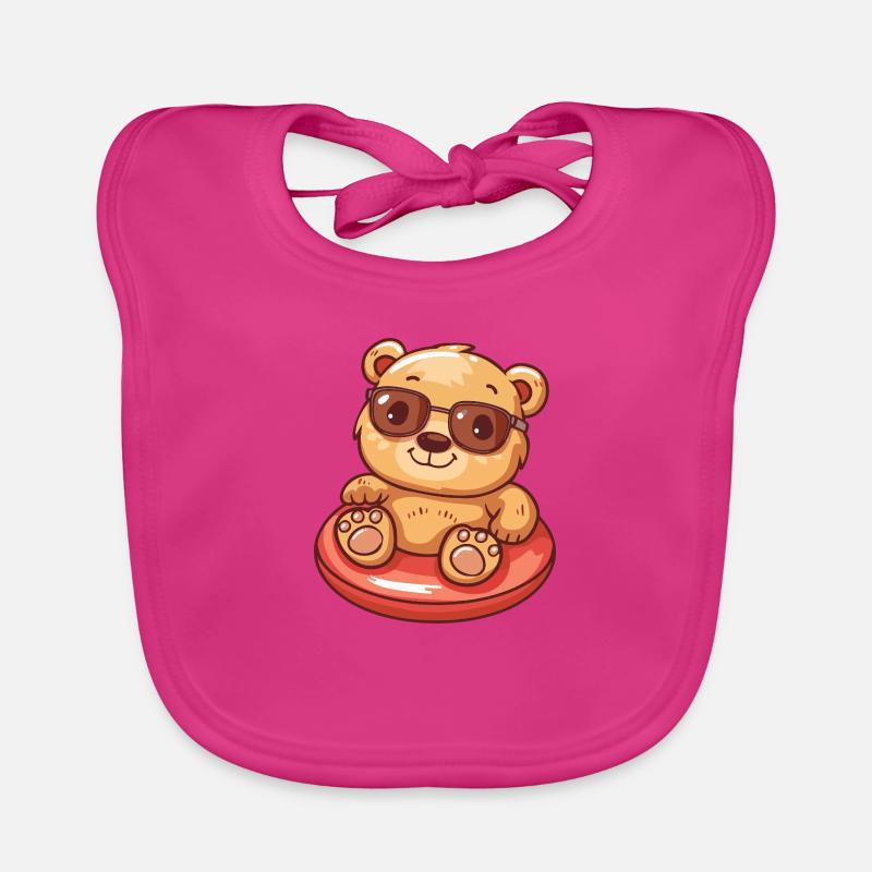 Bear Comic Cool Organic Baby Bibs