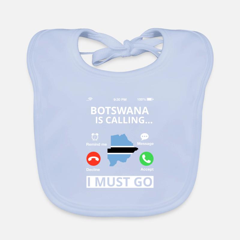 Drapeau du Botswana Drapeau du Botswana Afrique Bavoir bio Bébé
