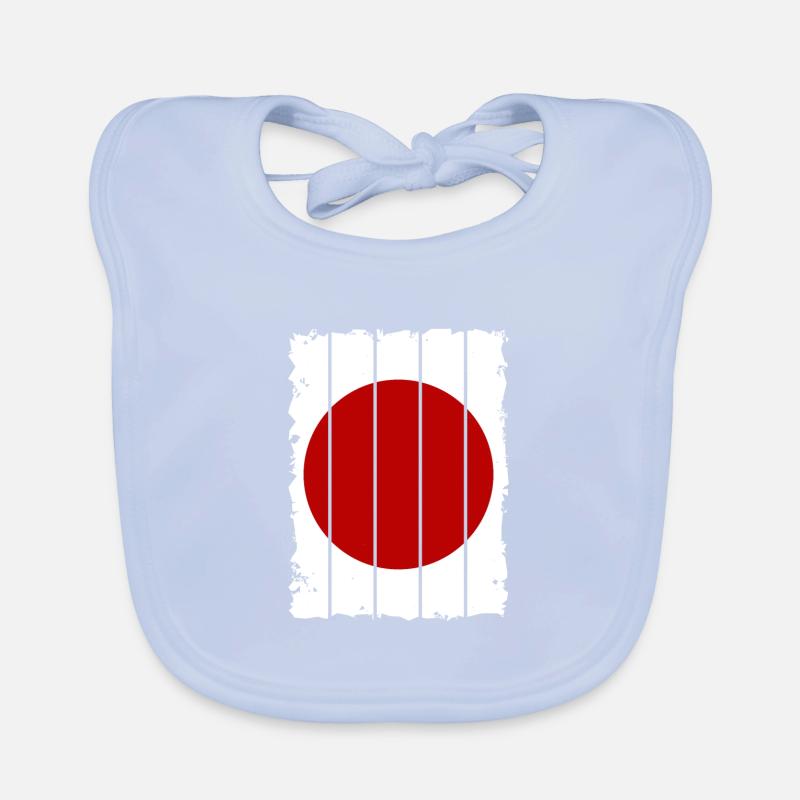 Drapeau du Japon utilisé Look Nihon drapeau japonais Bavoir bio Bébé