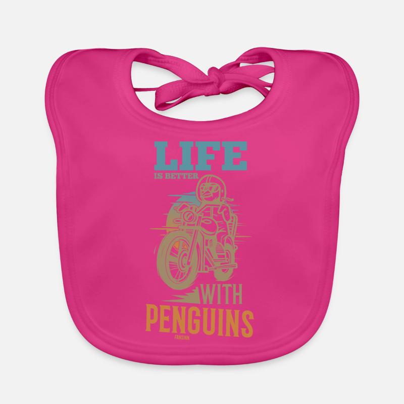 Life Is Better With Penguins Baby Bio-Lätzchen
