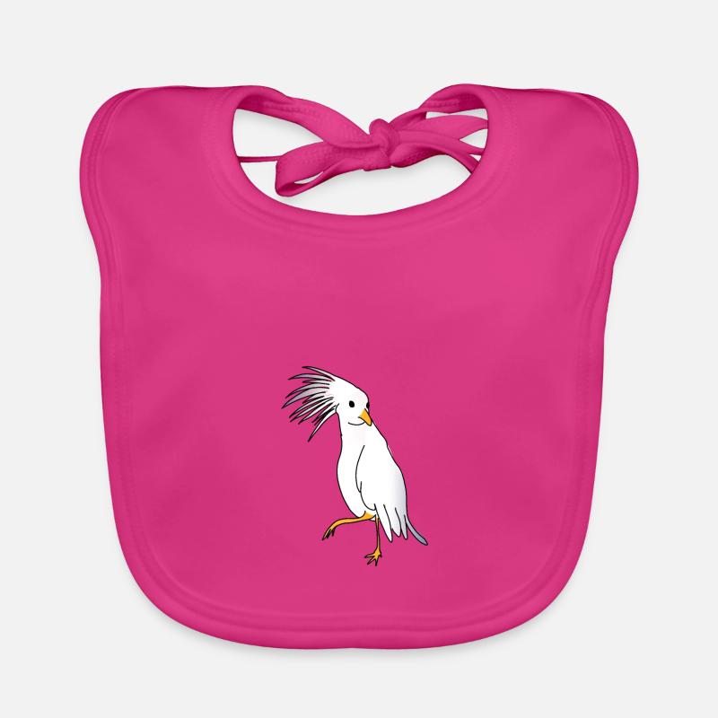 Cagou oder Crested Kagou aus Neukaledonien Baby Bio-Lätzchen