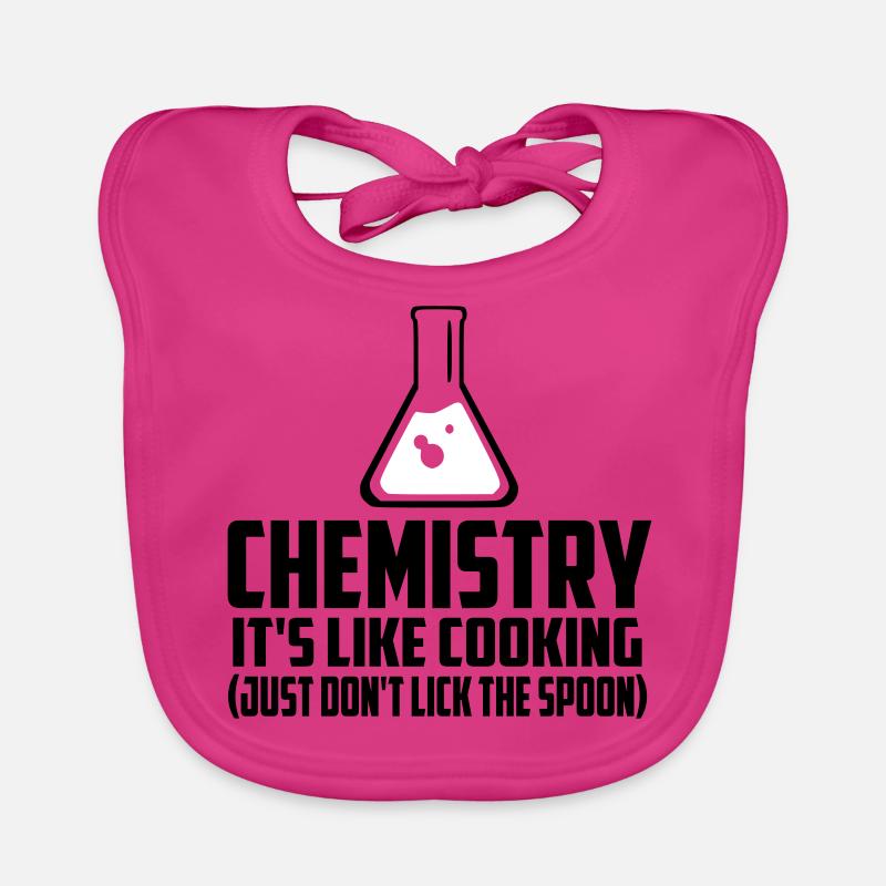 chimie c'est comme cuisiner citation drôle - Bavoir bio Bébé - fuchsia