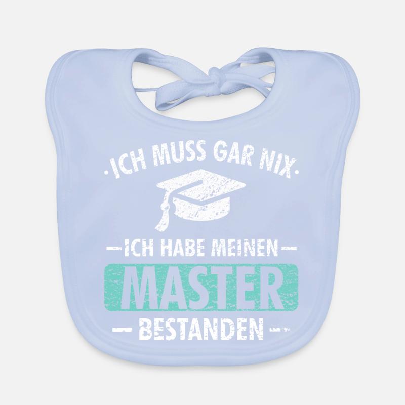 Master Studium Prüfung Abschluss Geschenk Baby Bio-Lätzchen