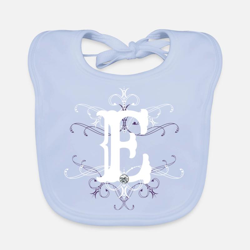 Lettre E (E) Bavoir bio Bébé