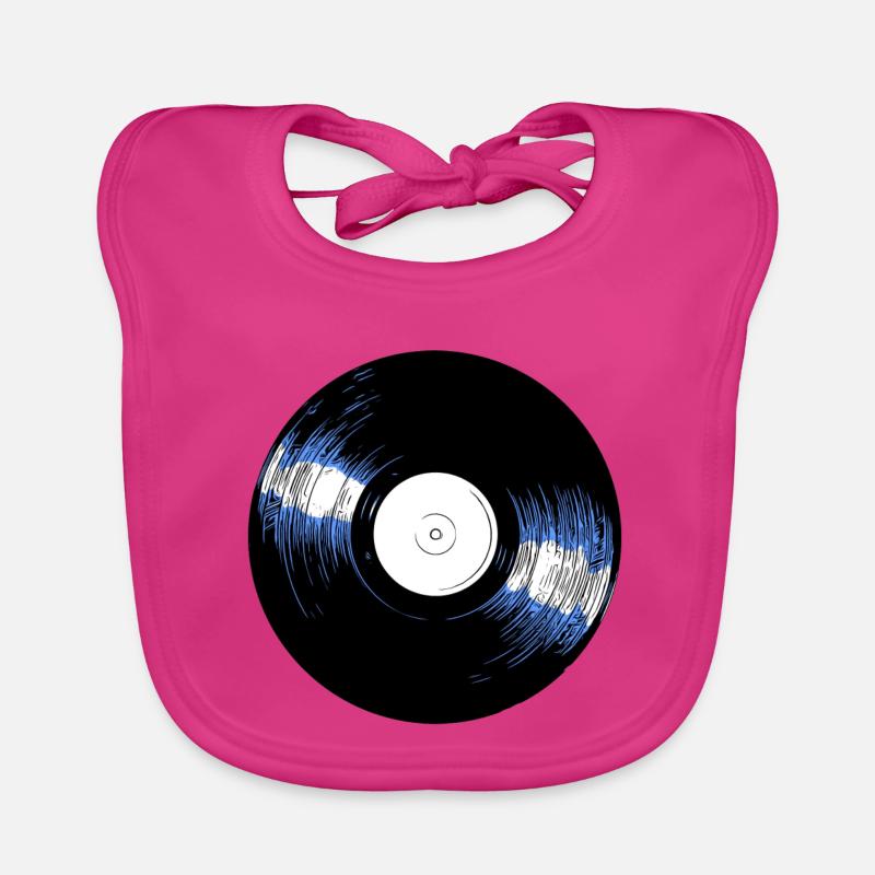 Vinyle - Bavoir bio Bébé - fuchsia