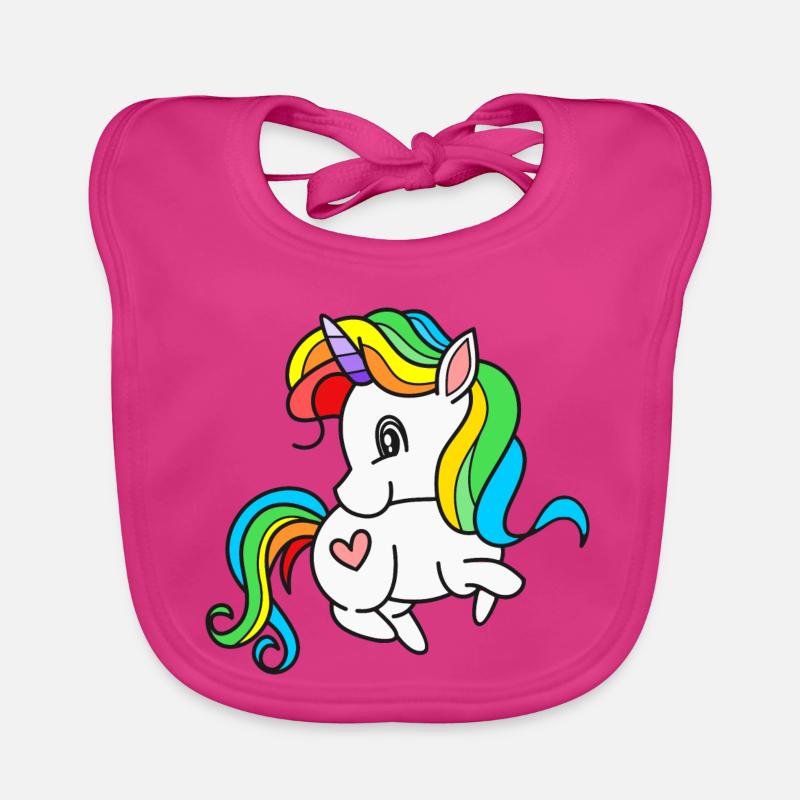Einhorn Einhörner Baby Bio-Lätzchen