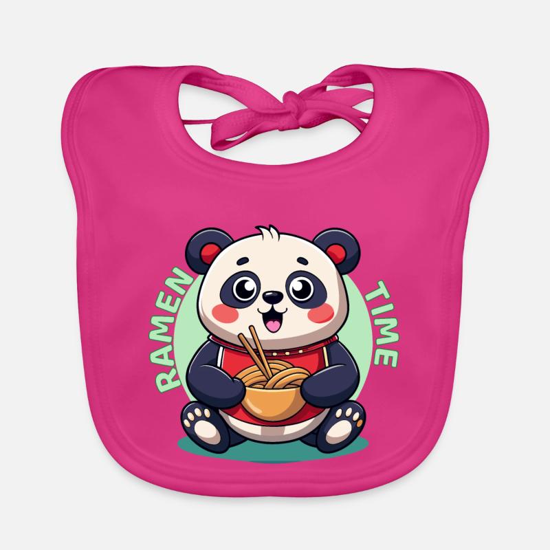 Ramen Panda Time Organic Baby Bibs
