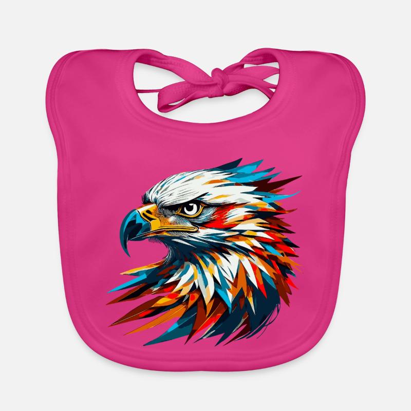 Majestueuse tête d’aigle ! Bavoir bio Bébé